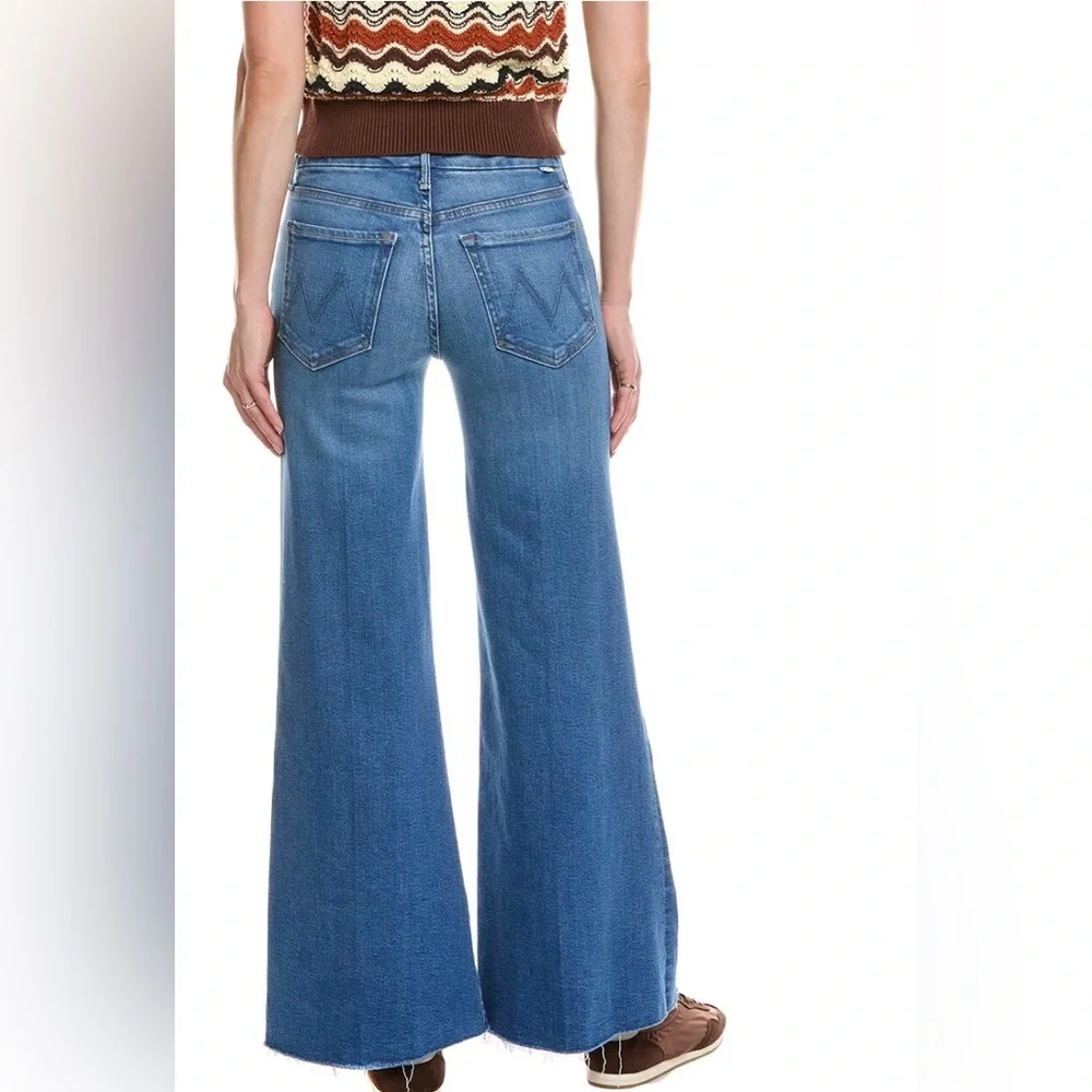 MOTHER The Roller Fray High-Rise Work Hard Play Hard Wide Leg Jean, NWT - Picture 2 of 4
